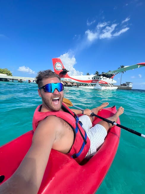 Kayaking in tropical waters